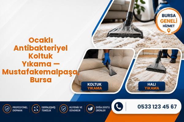 Ocaklı Antibakteriyel Koltuk Yıkama — Mustafakemalpaşa, Bursa