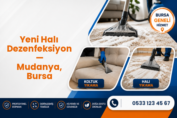 Yeni Halı Dezenfeksiyon — Mudanya, Bursa